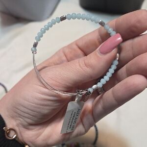 Alex and Ani Light Blue and Silver Bracelet